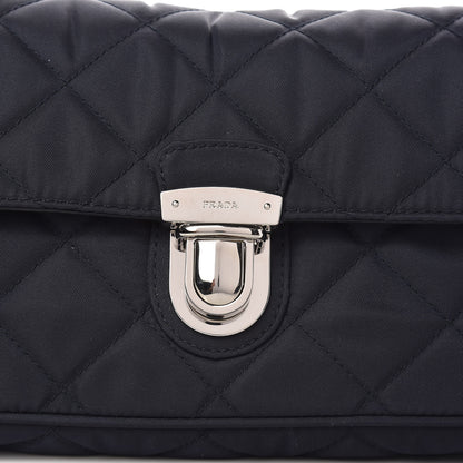 Prada Nylon Tessuto Quilted Flap Navy 10 of 12