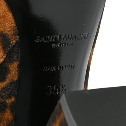 Saint Laurent Suede Lou Ankle Boots 35.5 Leopard 6 of 15