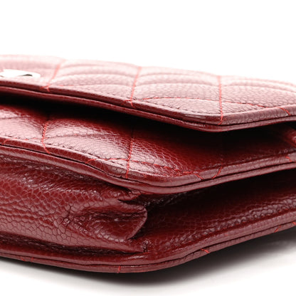 Chanel Caviar Quilted Wallet on Chain WOC Burgundy 11 of 11