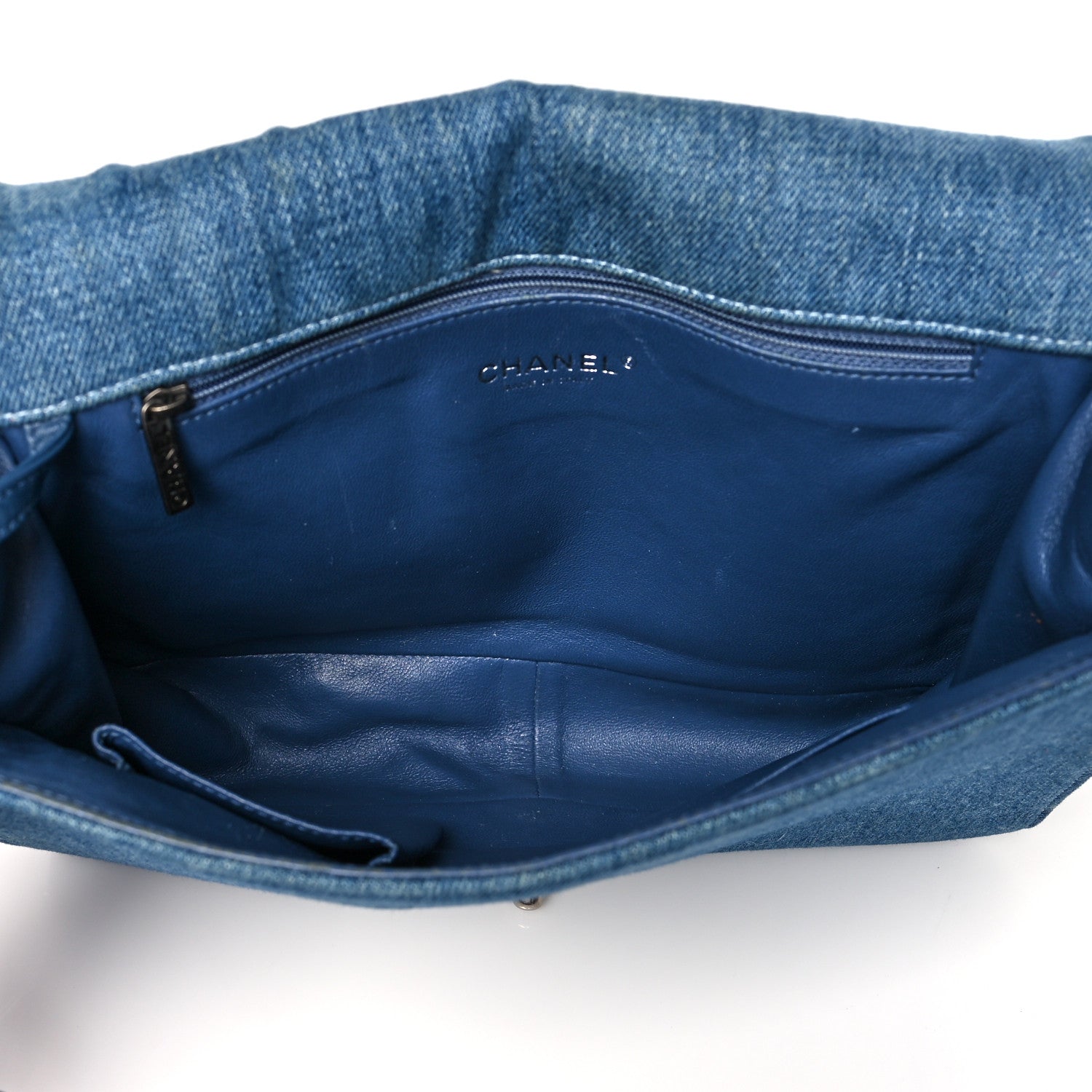 Chanel Denim Quilted Large Boy Flap Blue 4 of 11