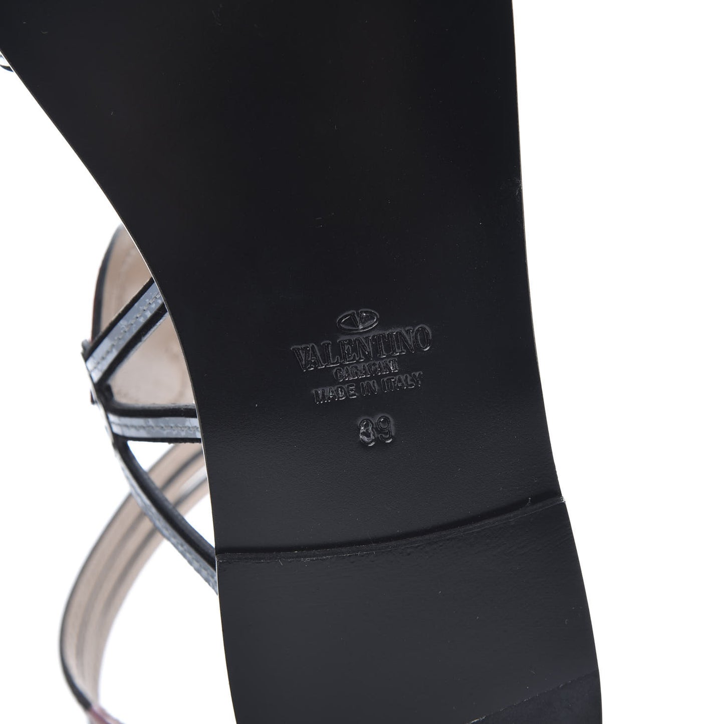 Nappa Loveblade Caged Flat Sandals 39 Black