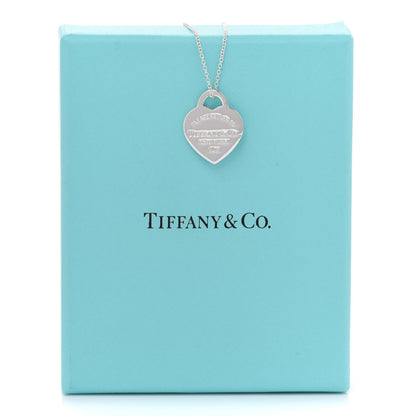Tiffany Sterling Silver Small Return to Tiffany Heart Pendant Necklace 8 of 8