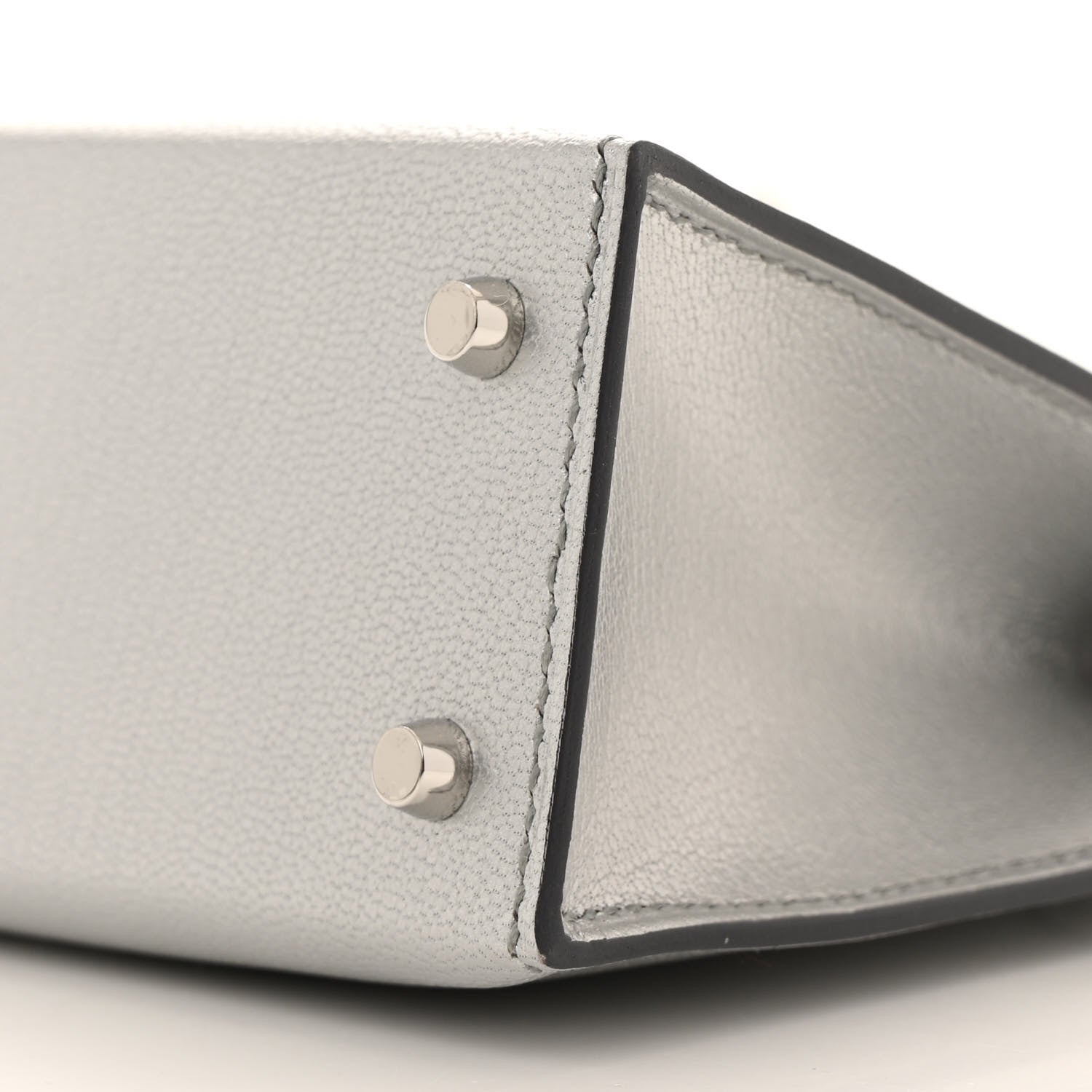 Hermes Metallic Chevre Chamkilight Mini Kelly Sellier 20 Argent 10 of 10