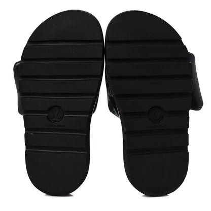 Louis Vuitton Nylon Monogram Womens Pool Pillow Comfort Mules 36 Navy Blue 5 of 7