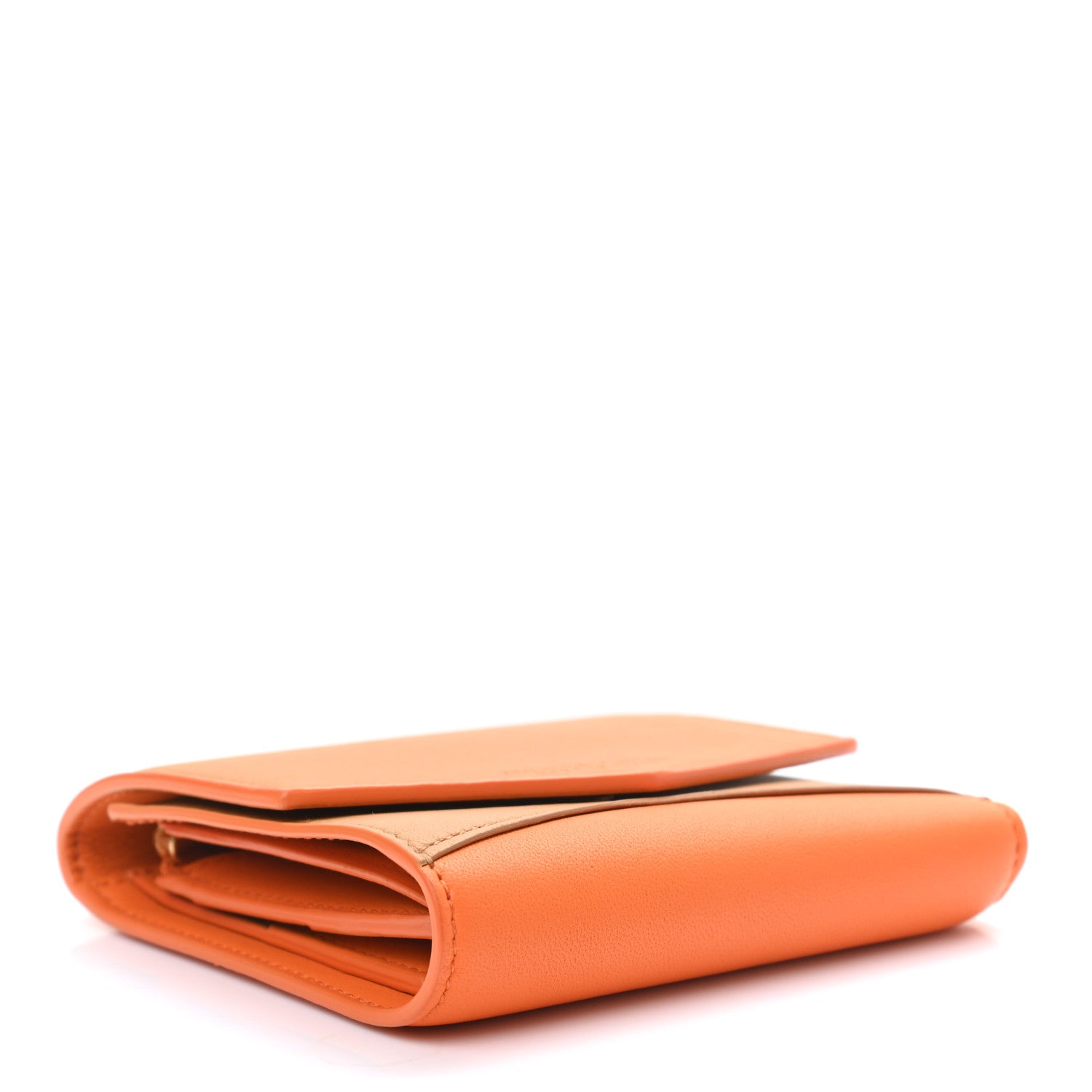 Bottega Veneta Bi-Color Trifold Wallet Orange 4 of 7