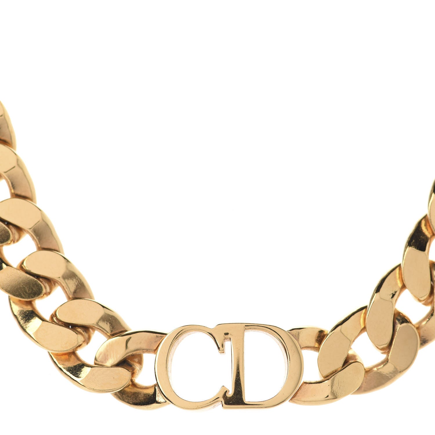 Christian Dior Metal Danseuse Etoile Chain Choker Necklace Gold 3 of 7