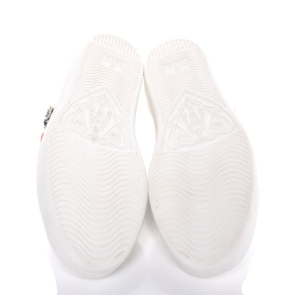 Gucci Calfskin Ayers Web Pierced Heart Embroidered New Ace Sneakers 38.5 White 7 of 11