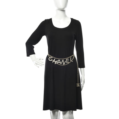 Chanel Metal Crystal 90's Icon Logo Chain Belt Gold 2 of 5