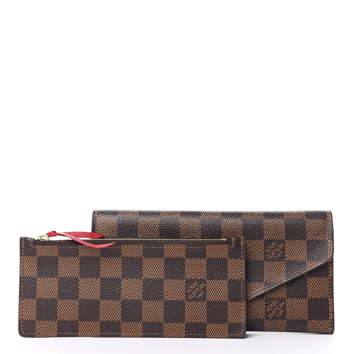 Damier Ebene Josephine Wallet Red