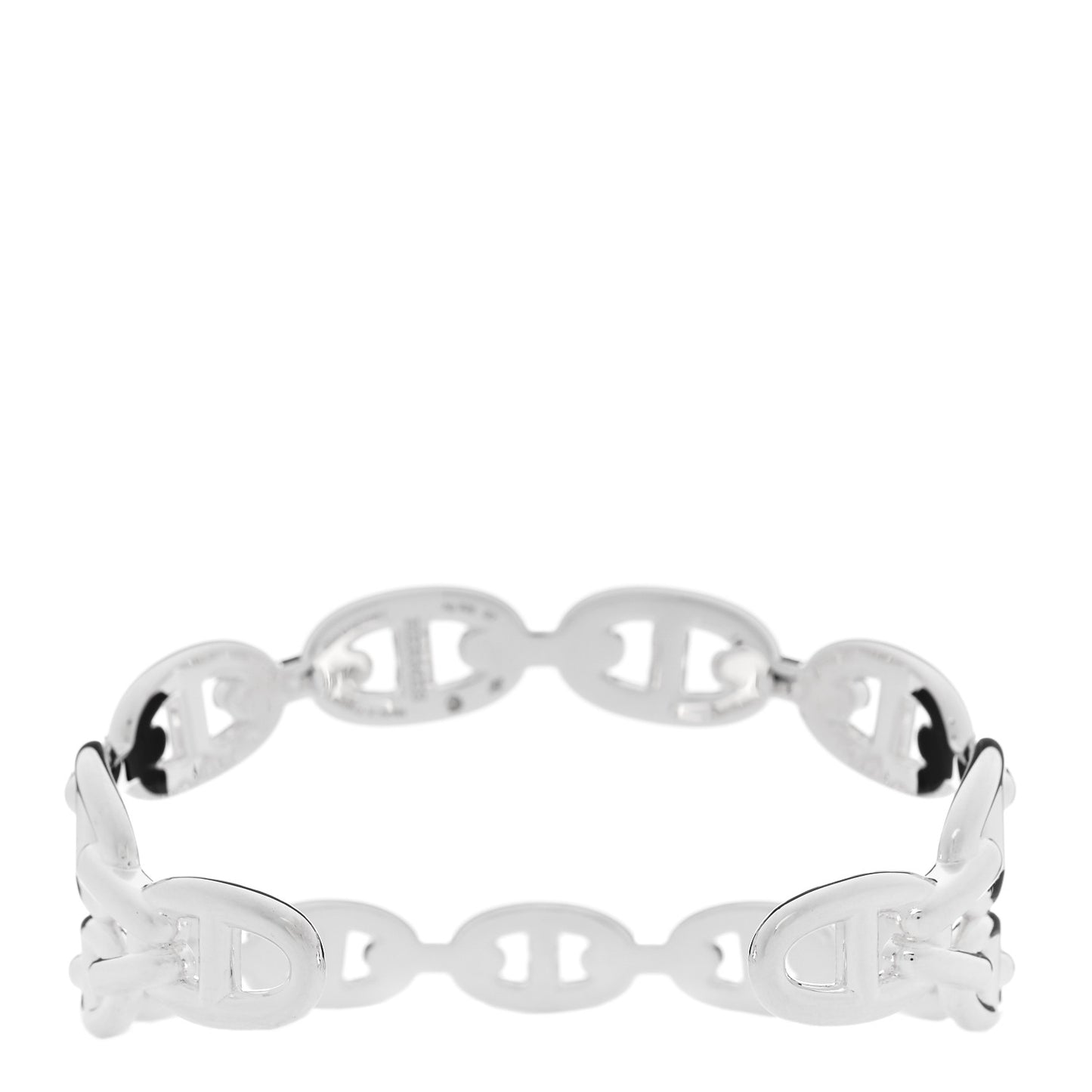 Sterling Silver Chaine d'Ancre Enchainee Double Cuff Bracelet ST
