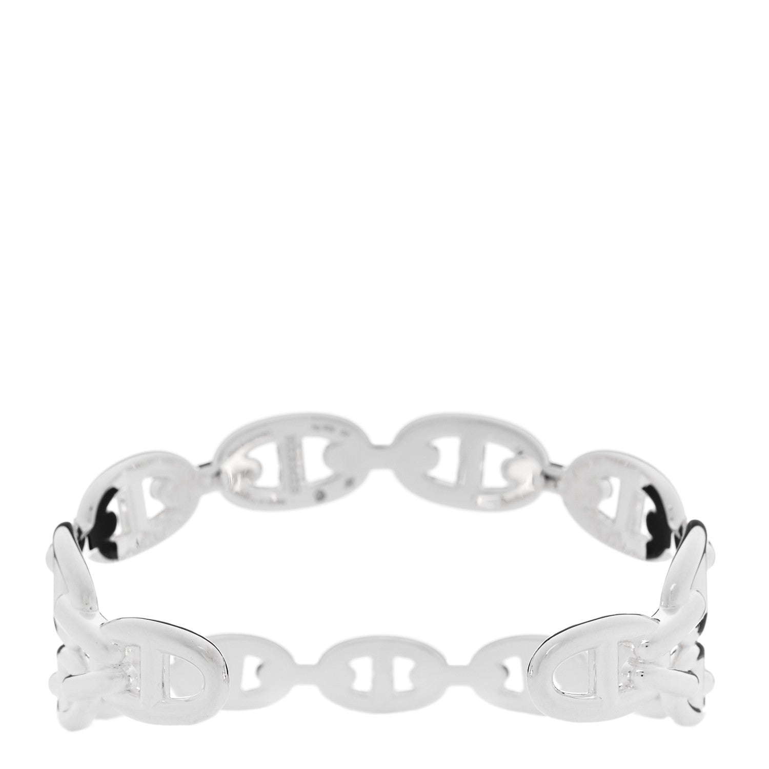 Hermes Sterling Silver Chaine d'Ancre Enchainee Double Cuff Bracelet ST 2 of 4