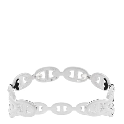 Hermes Sterling Silver Chaine d'Ancre Enchainee Double Cuff Bracelet ST 2 of 4