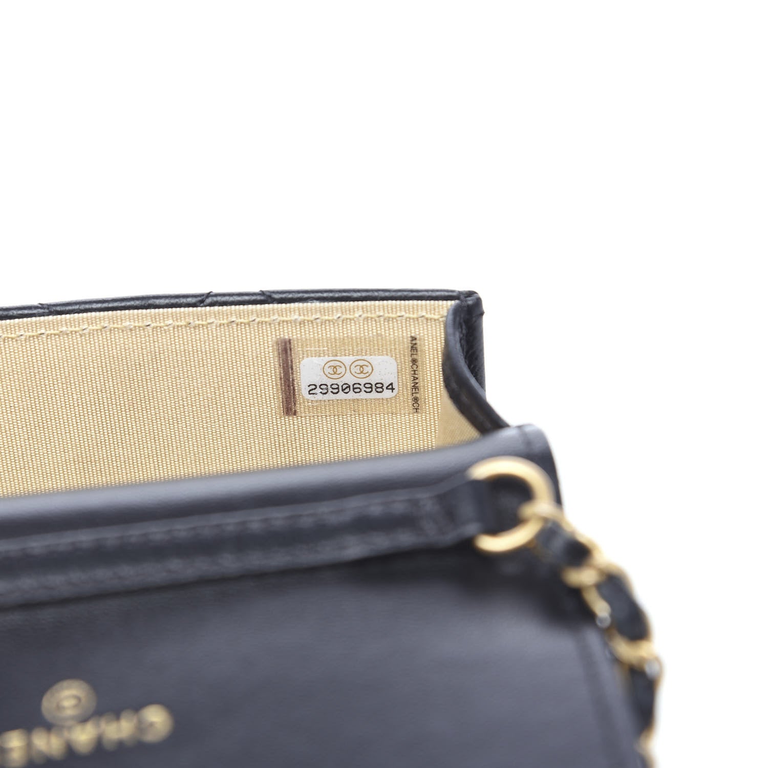 Chanel Lambskin Quilted Pearl Crush Clutch With Chain Black 7 of 8
