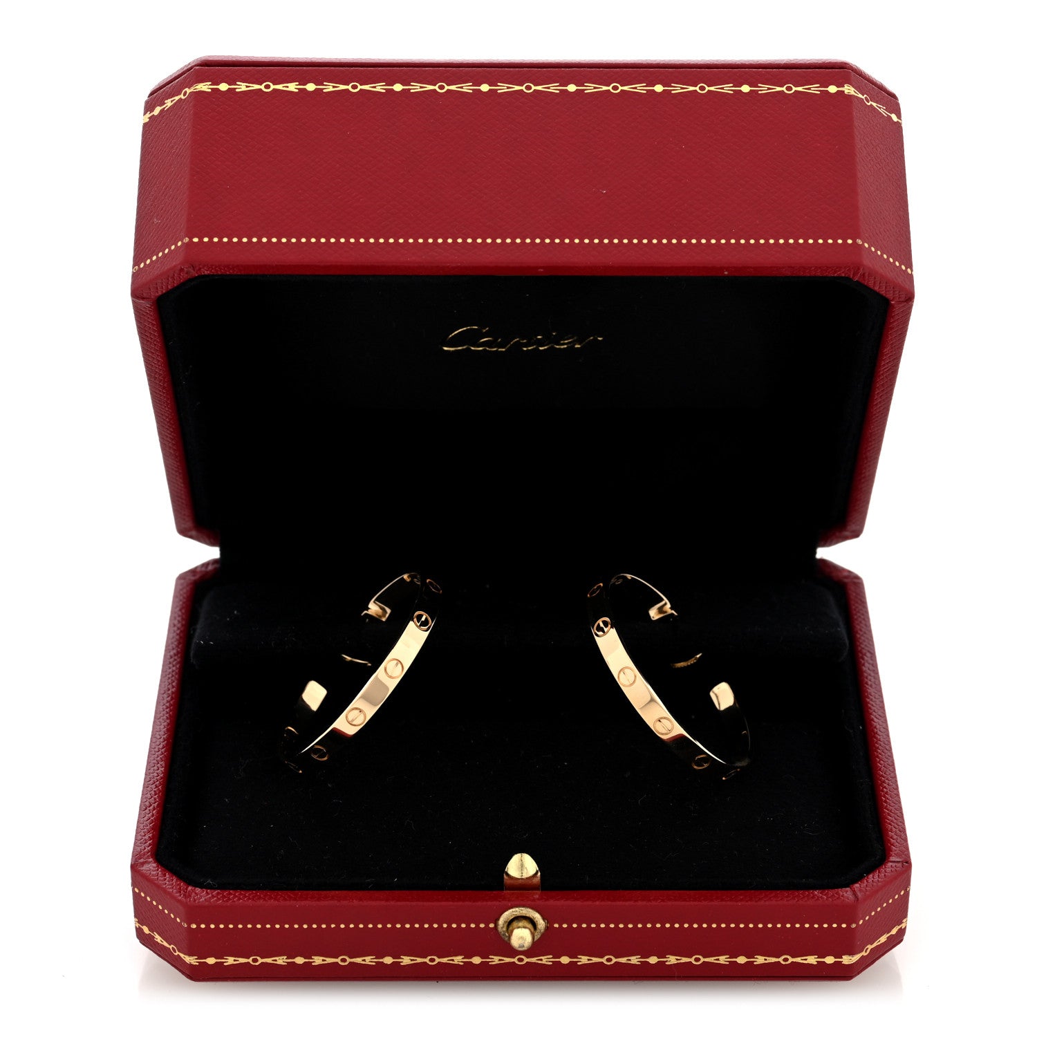 Cartier 18K Yellow Gold Large LOVE Hoop Earrings 5 of 5