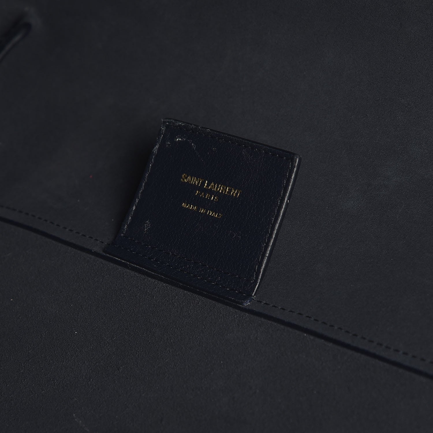 Saint Laurent Calfskin Large Shopping Tote Deep Marine 7 of 9
