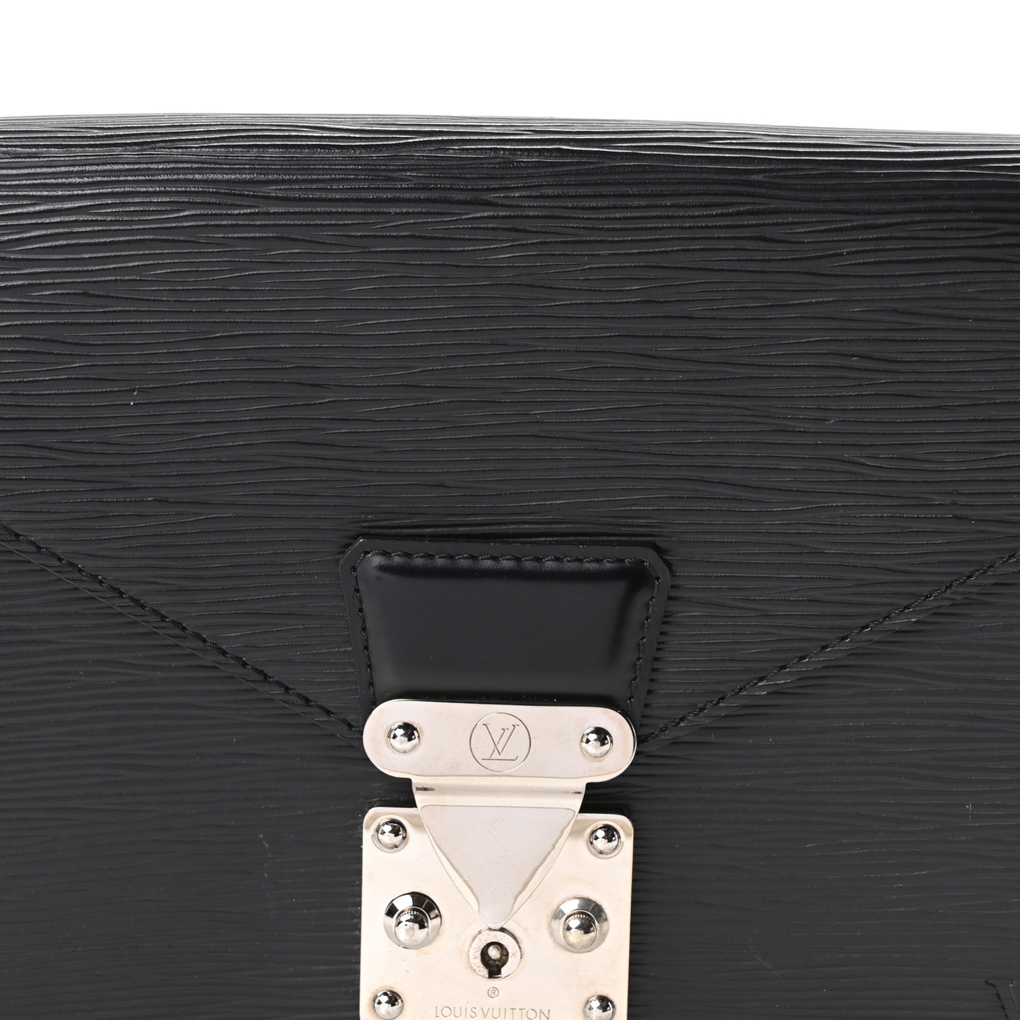 Epi Pochette Sellier Dragonne Clutch Black