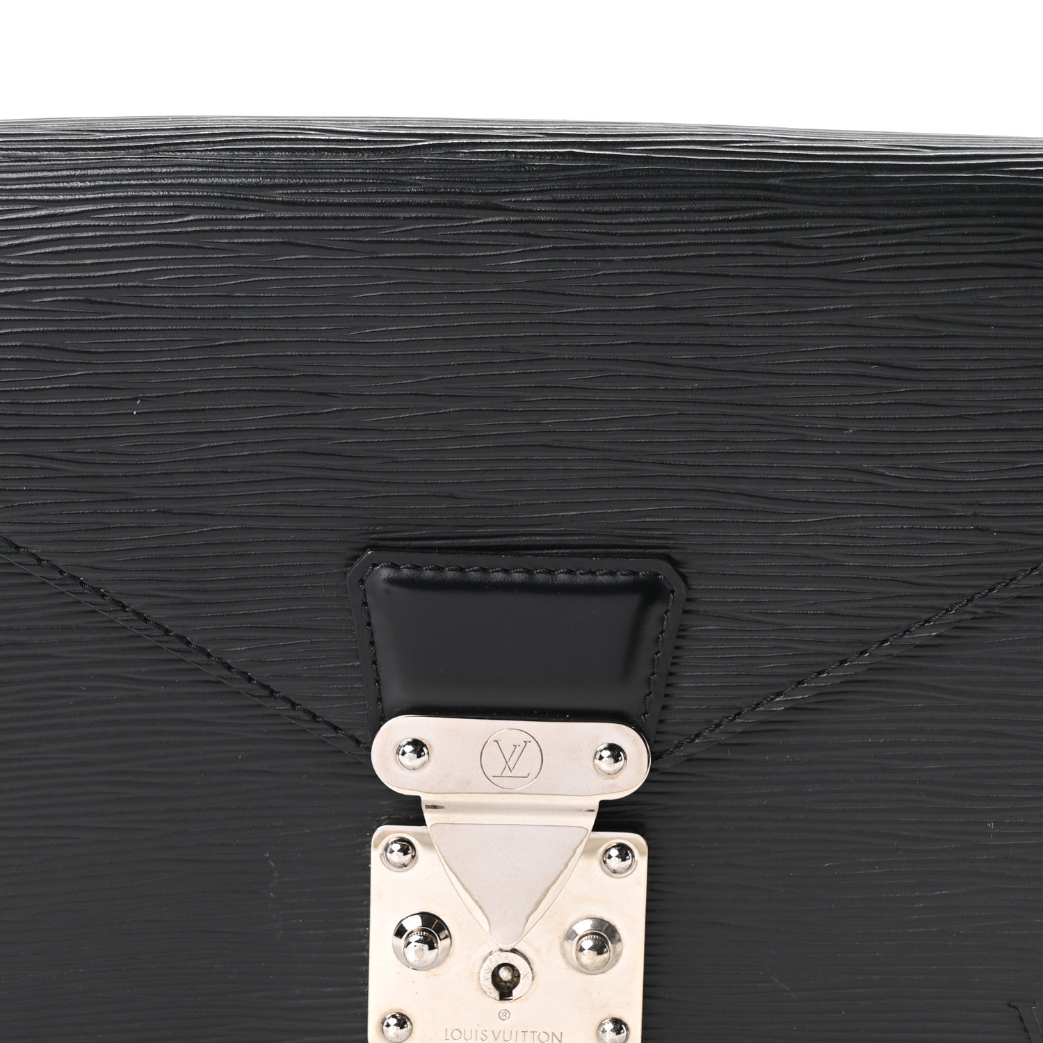 Louis Vuitton Epi Pochette Sellier Dragonne Clutch Black 7 of 9
