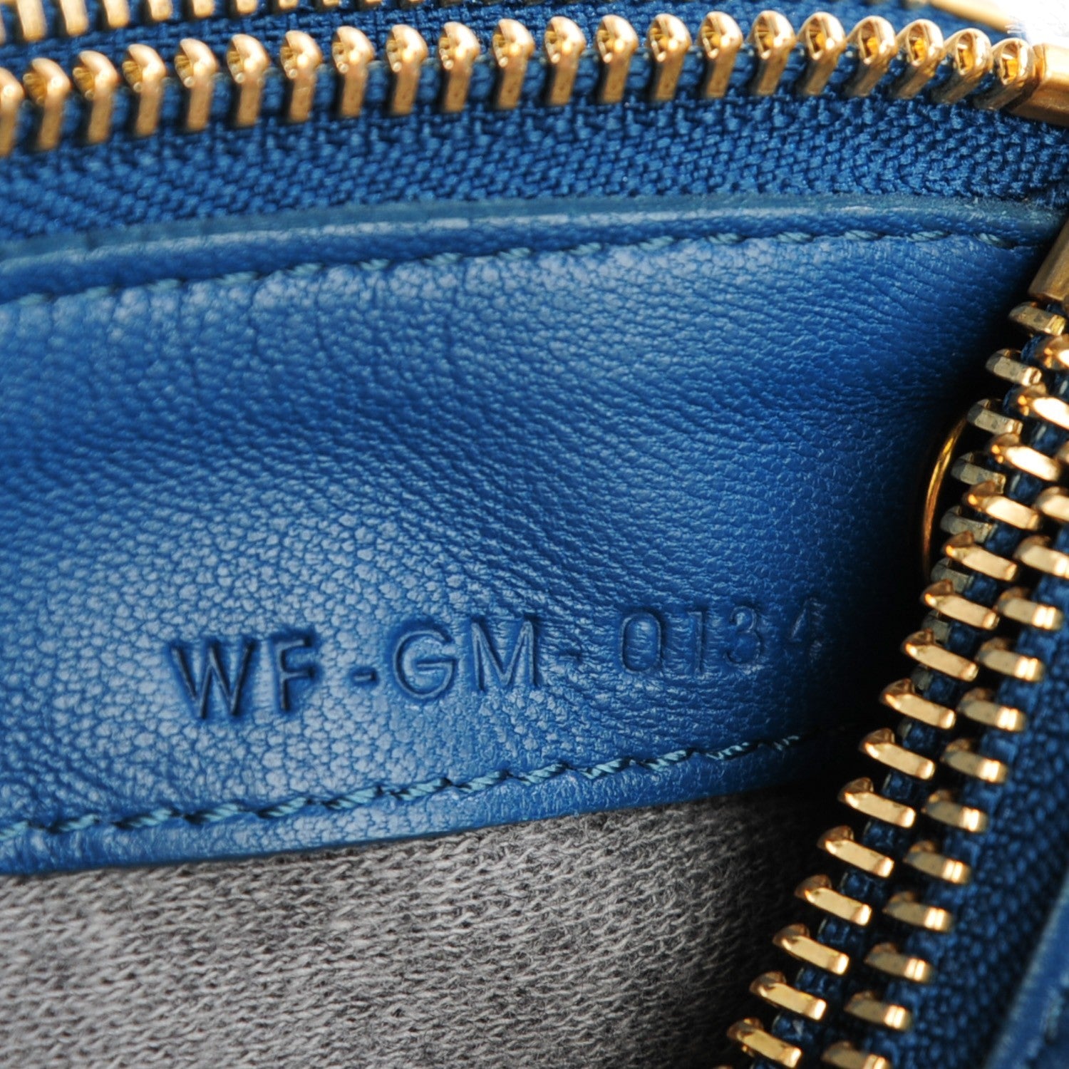 Celine Lambskin Large Trio Crossbody Metallic Blue 9 of 9