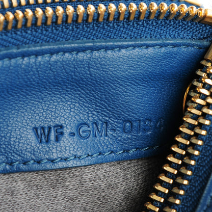 Celine Lambskin Large Trio Crossbody Metallic Blue 9 of 9