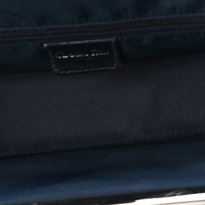 Christian Dior Monogram Frame Satchel Blue 5 of 11