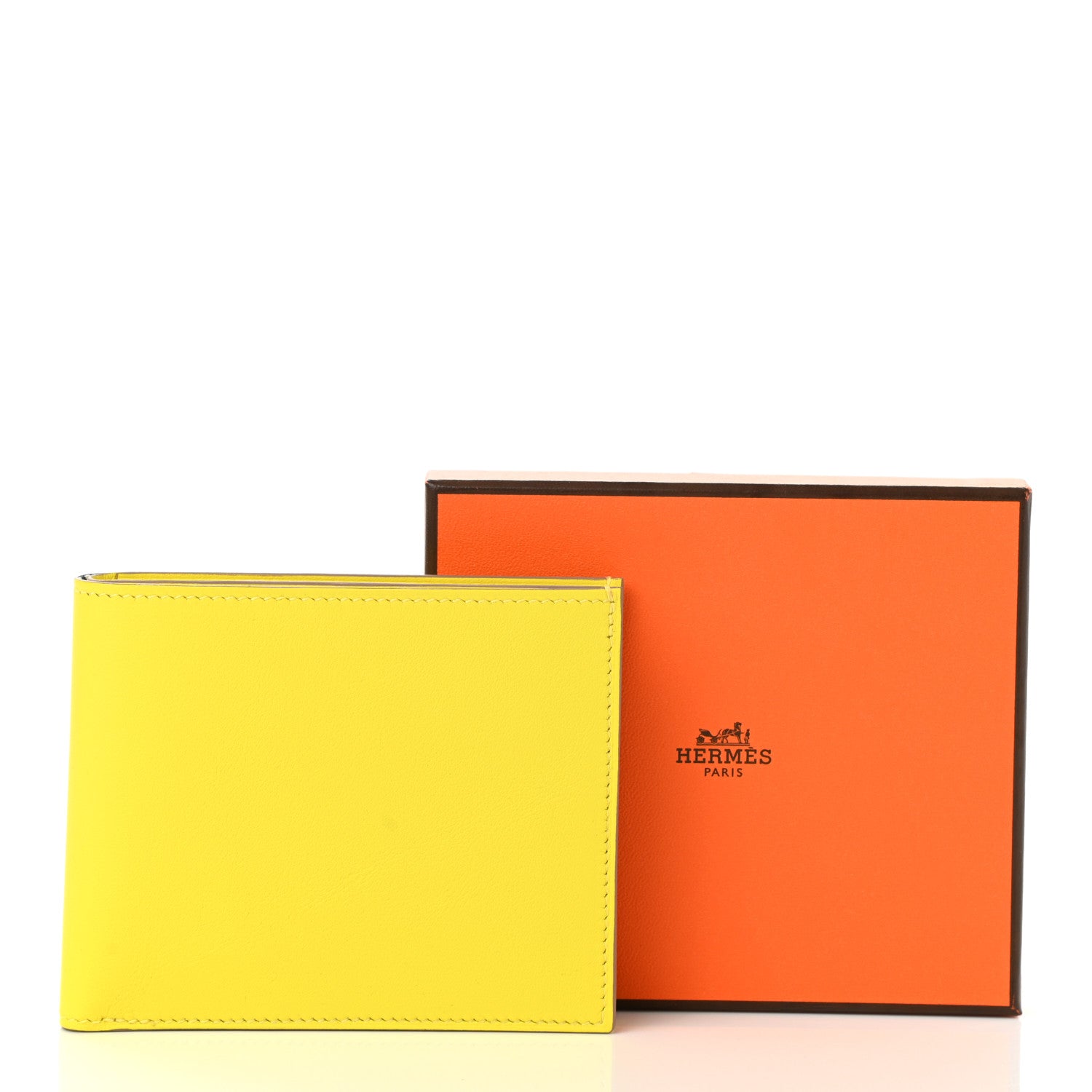 Hermes Swift Citizen Twill Compact Wallet Lime 8 of 8