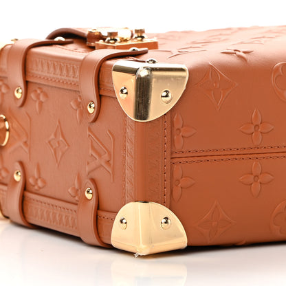 Louis Vuitton Calfskin Debossed Monogram Side Trunk Tan 8 of 10
