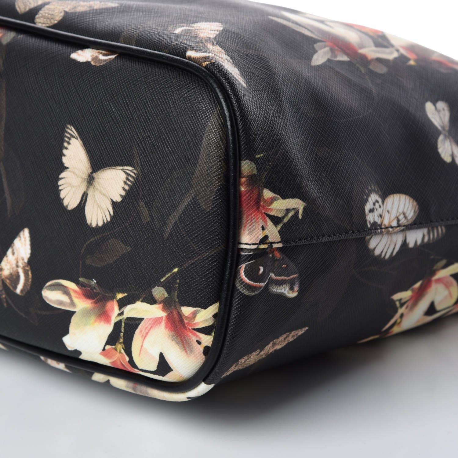 Givenchy Coated Canvas Magnolia and Moth Print Medium Antigona Tote Black 9 of 9