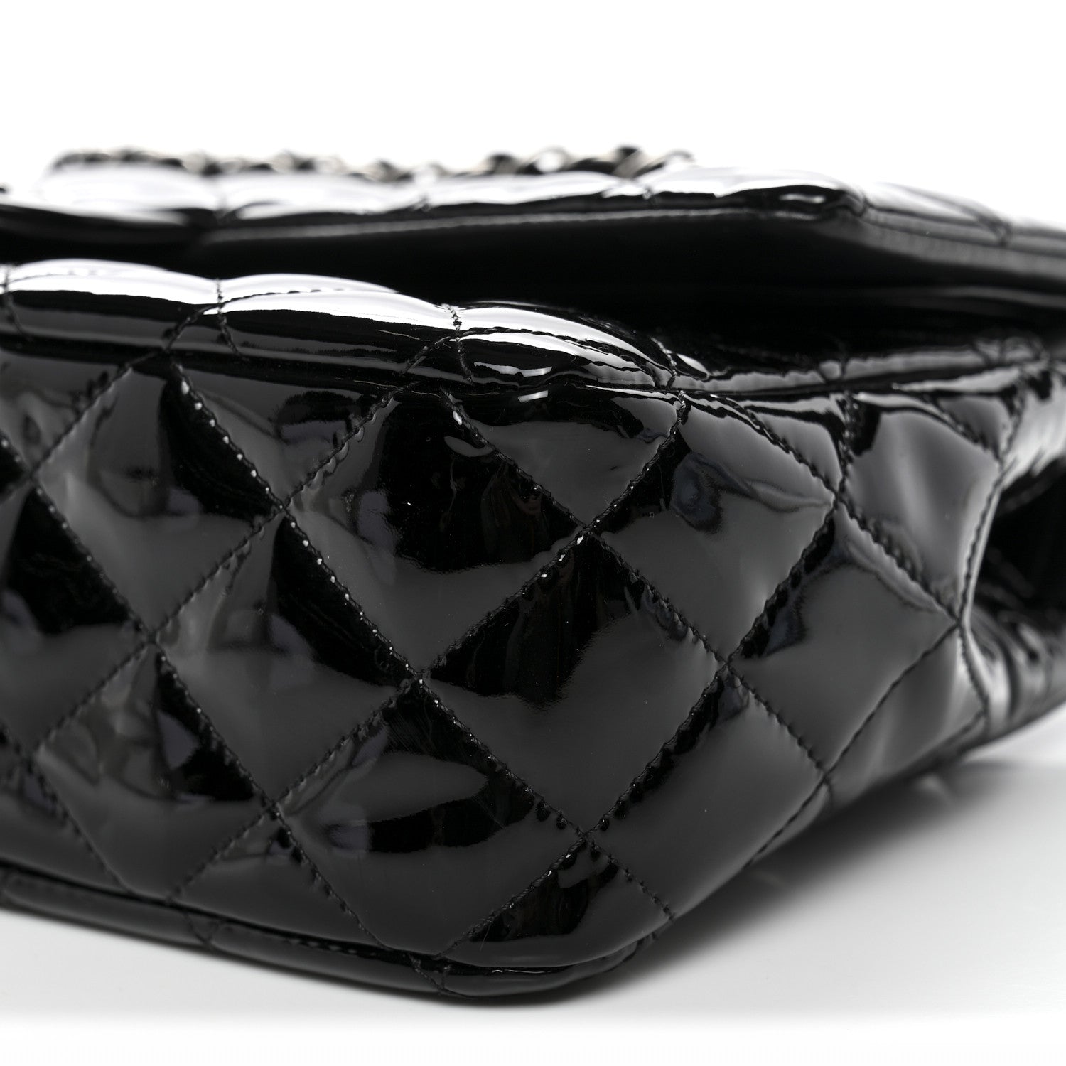 Chanel Patent Quilted Medium Double Flap Black 10 of 12