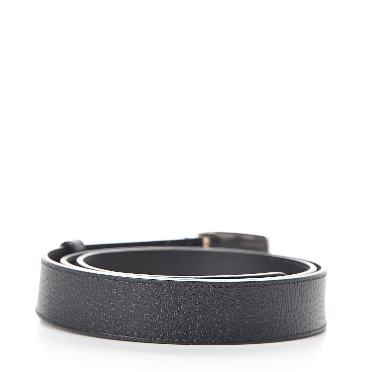 Pebbled Calfskin Logo Belt 100 40 Black
