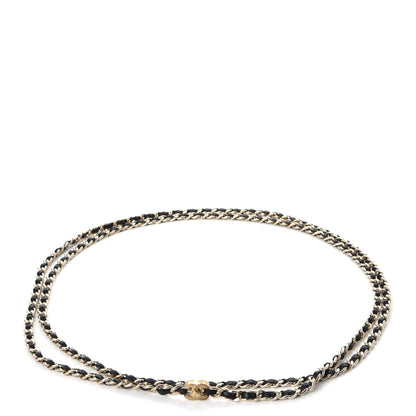 Chanel Lambskin CC Turn Lock Chain Belt Black Gold 3 of 8