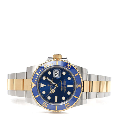 Rolex Stainless Steel 18K Yellow Gold 40mm Submariner Date Watch Royal Blue 116613LB 2 of 7