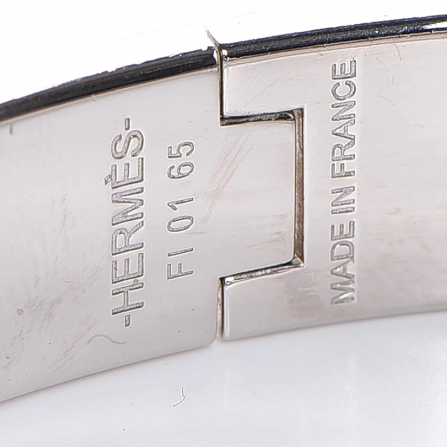 Hermes Enamel Narrow Clic Clac H Bracelet PM White 5 of 6