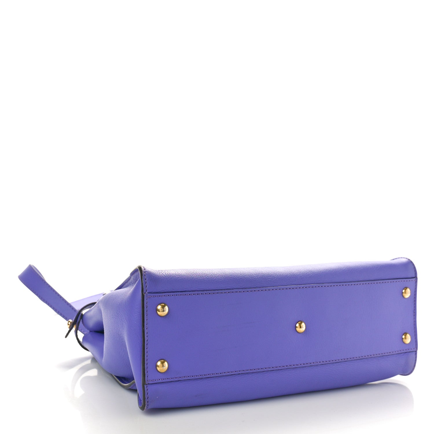 Fendi Vitello Seta Medium Peekaboo Iconic Satchel Viola Cassis 4 of 11