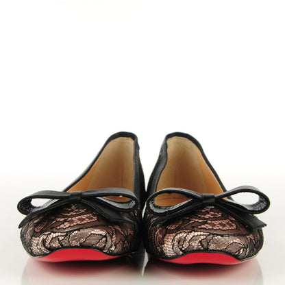 Christian Louboutin Satin Lace Boudoir Flats Chantilly 38.5 2 of 7