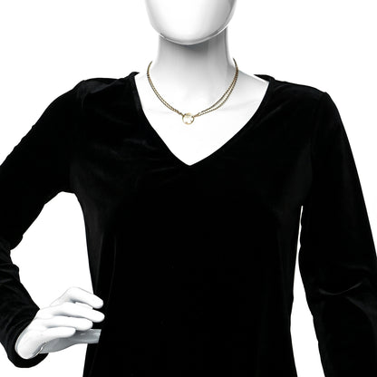 Christian Dior Metal Crystal CD Choker Gold 2 of 4