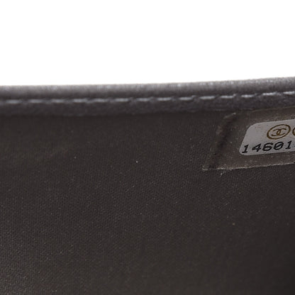 Chanel Lambskin Camellia Embossed Yen Wallet Black 8 of 22