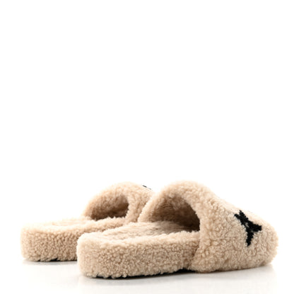 Louis Vuitton Shearling Bom Dia Flate Mules 38 Beige 4 of 9