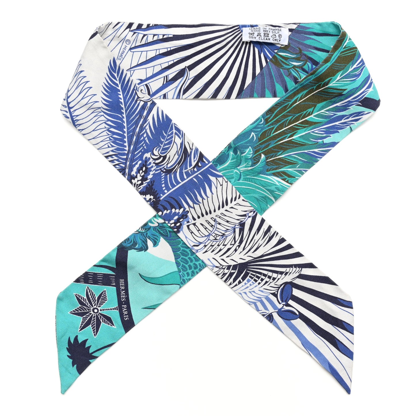 Silk Mythiques Phoenix Coloriages Twilly White Bleu Turquoise