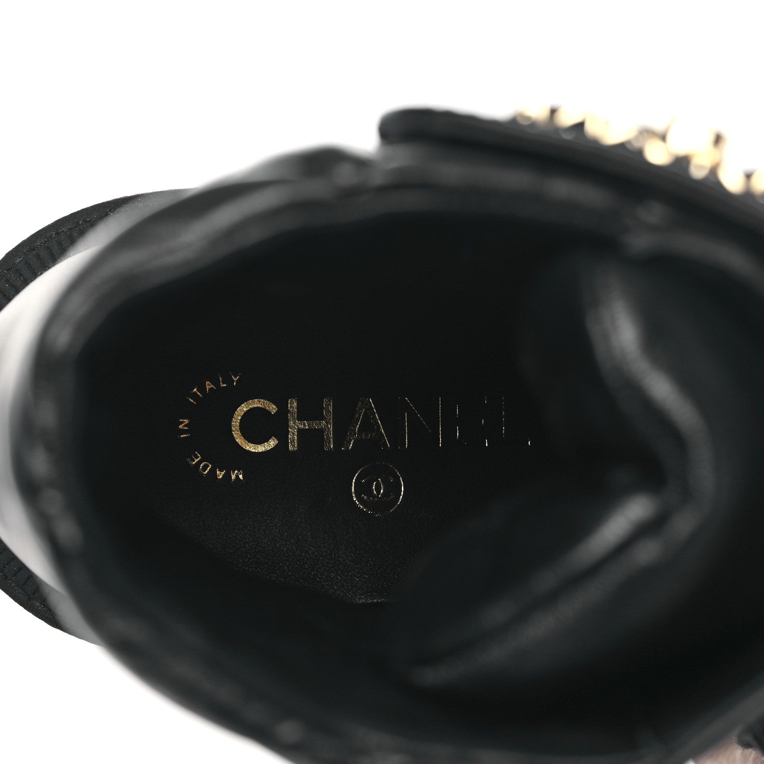 Chanel Lambskin Calfskin Quilted Lace Up Combat Boots 40 Black 7 of 10