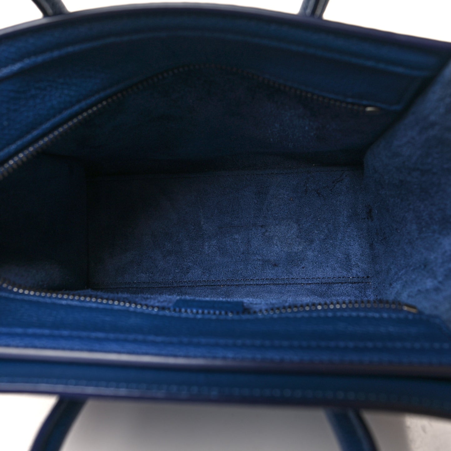 Drummed Calfskin Nano Luggage Indigo