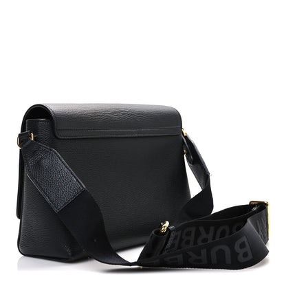 Burberry Grainy Calfskin Vintage Check Note Crossbody Bag Black 3 of 9