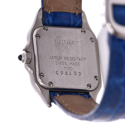 Cartier Stainless Steel 18K Yellow Gold Alligator 22mm Panthere Quartz Watch Blue 6 of 7