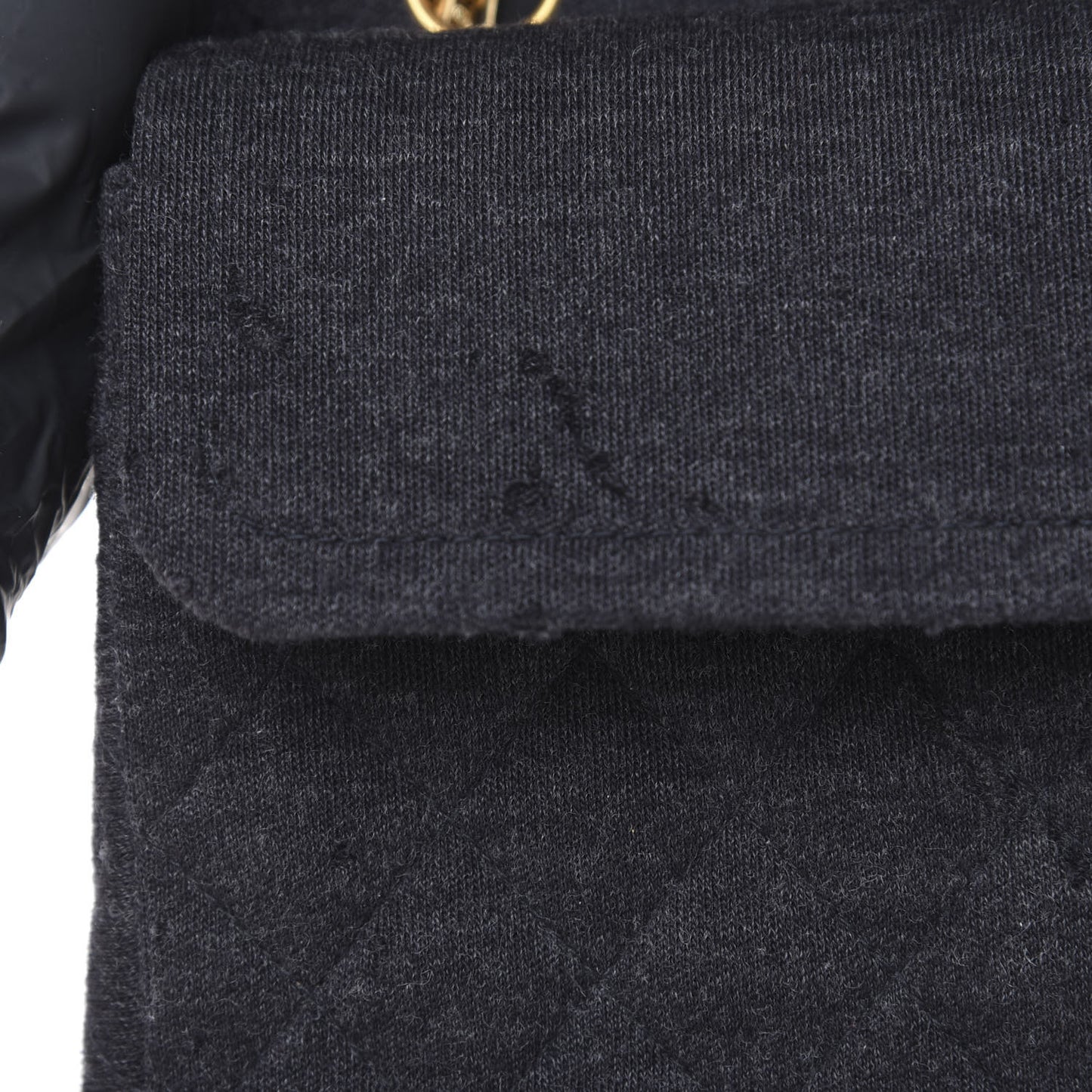 Jersey Quilted Small Double Flap Black