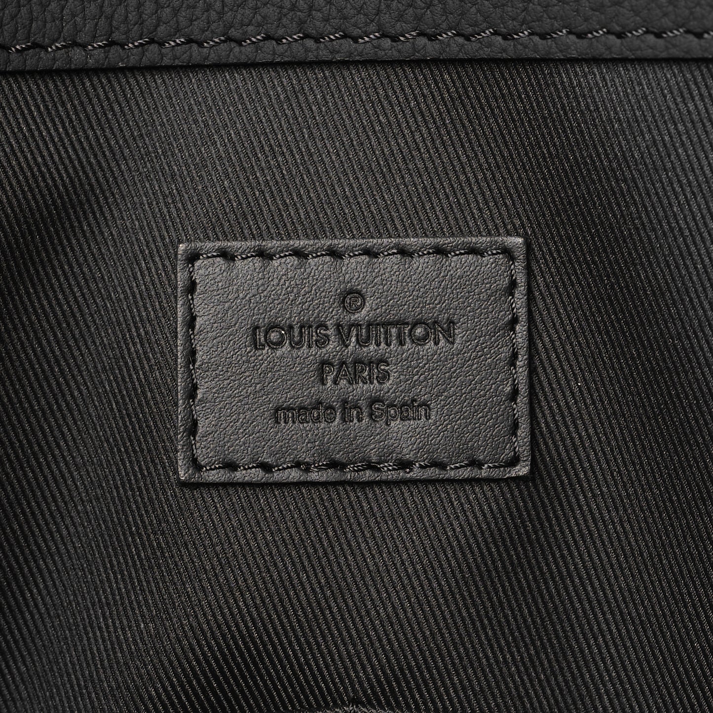 Grained Calfskin LV Aerogram Tote Black