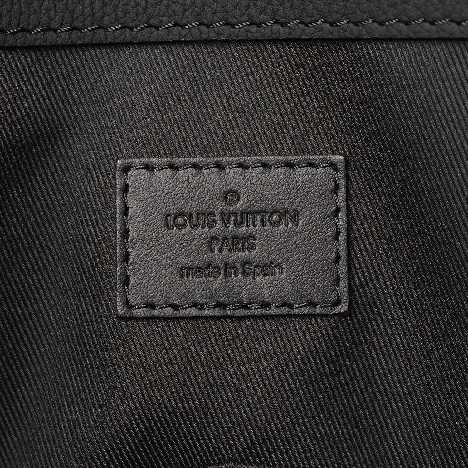Louis Vuitton Grained Calfskin LV Aerogram Tote Black 6 of 9