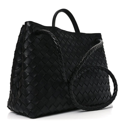 Bottega Veneta Nappa Intrecciato Medium Andiamo Shoulder Bag Black 3 of 9