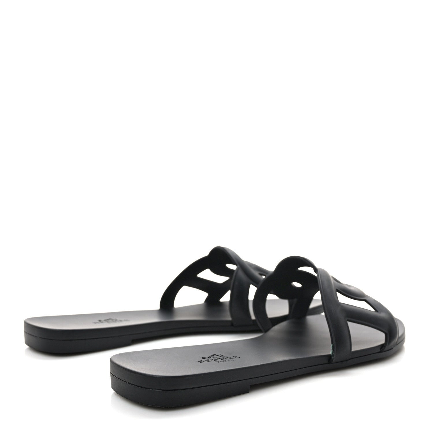 Hermes Rubber Aloha Sandals 39 Black 4 of 7