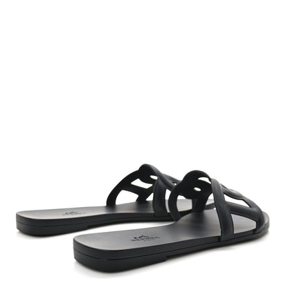 Hermes Rubber Aloha Sandals 39 Black 4 of 7