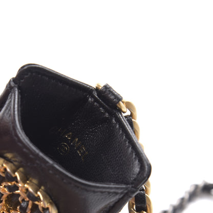 Chanel Goatskin Quilted 19 Card Holder On Chain Black 8 of 10