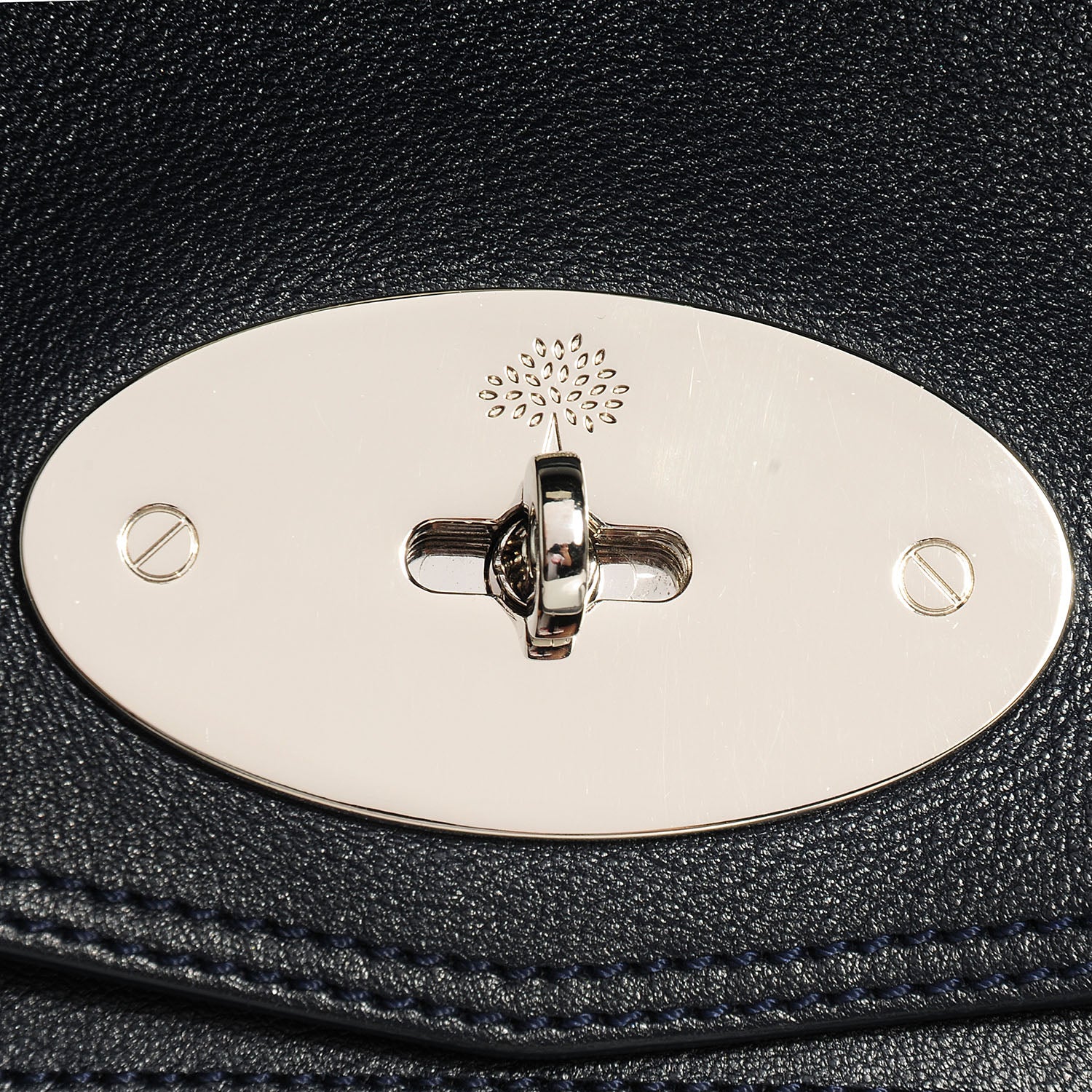 Mulberry Polished Buffalo Alexa Satchel Midnight Blue 12 of 13
